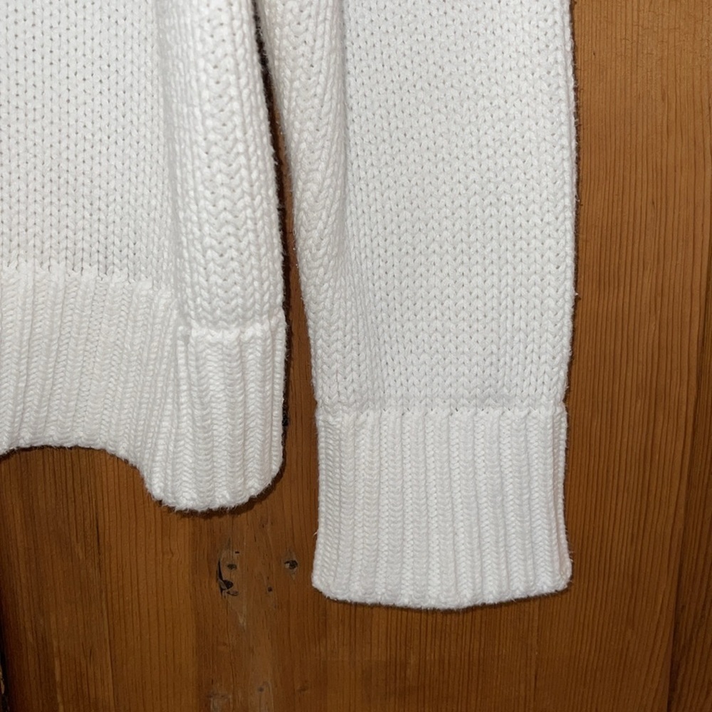 Daily Ritual Soft Cotton White Knit Sweater Sz. XL - Picture 8 of 14